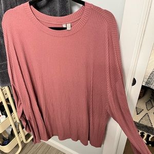 ASOS oversized ribbed long sleeve shirt